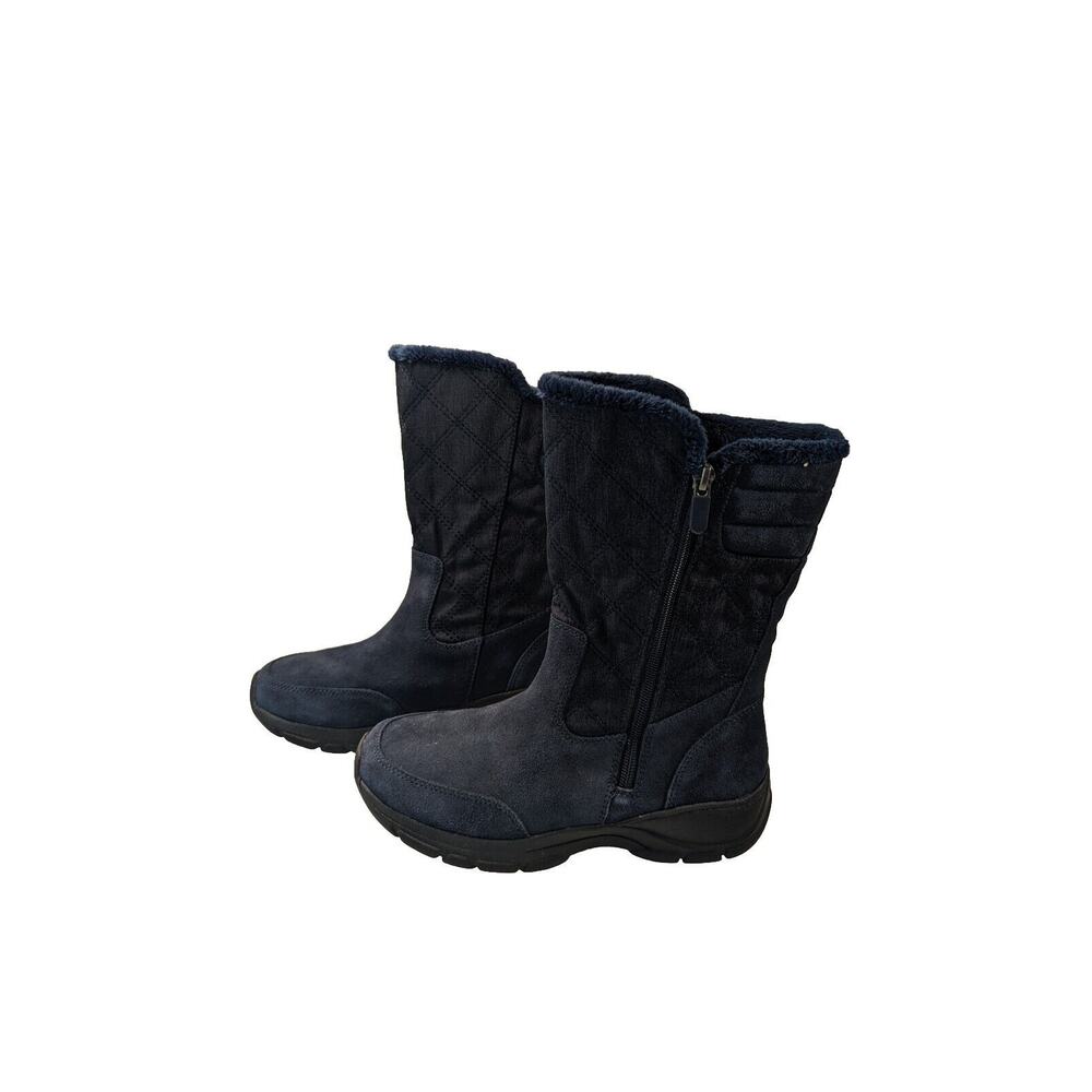 Lands' End All Weather Winter Quilted Side Zip Boots size 6 B